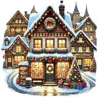 Christmas Villages Fabric Panel 52