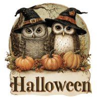 Halloween Owl Ornament Fabric Panel 1