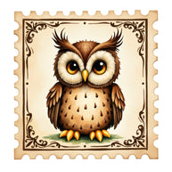 Halloween Postage Stamps Fabric Panel 12