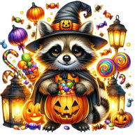 Halloween Wonder Animals Fabric Panel 54
