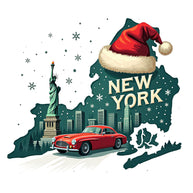 Christmas US States Fabric Panel 19