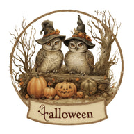 Halloween Owl Ornament Fabric Panel 5