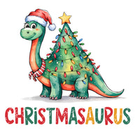Christmasaurus Fabric Panel 1