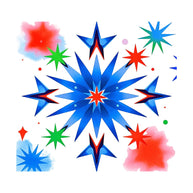 Patriotic Stars Fabric Panel 11