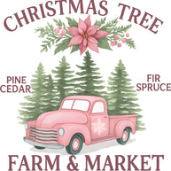 A Pink Christmas Fabric Panel 22