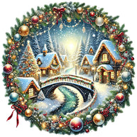 Christmas Villages Fabric Panel 91