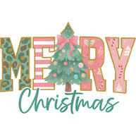 A Pink Christmas Fabric Panel 3