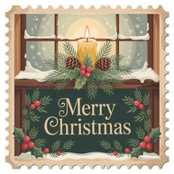 Vintage Christmas Stamps Fabric Panel 6