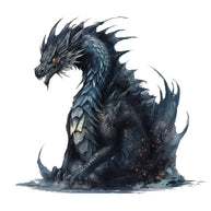 Gothic Dragons Fabric Panel 19