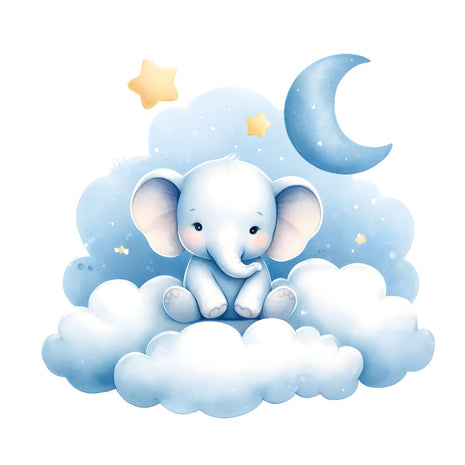 Baby Boy Elephant Fabric Panel 33