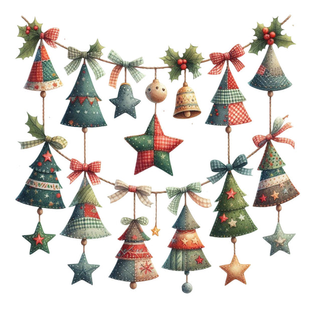 Christmas Patchwork Fabric Panel 13