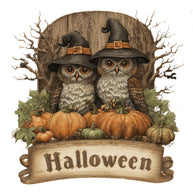 Halloween Owl Ornament Fabric Panel 11
