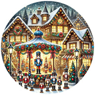 Christmas Villages Fabric Panel 11