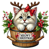 Meowy Christmas Fabric Panel 4