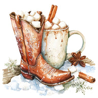 Cowboy Christmas Fabric Panel 36