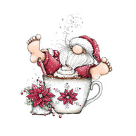 Whimsical Christmas Cocktail Fabric Panel 4