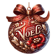 Elegant Christmas Ball Ornaments Fabric Panel 24