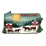 Christmas US States Fabric Panel 13