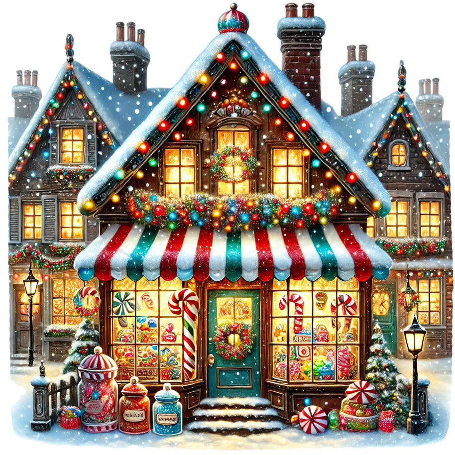Christmas Villages Fabric Panel 32