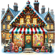 Christmas Villages Fabric Panel 32