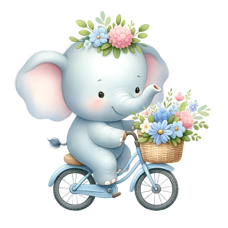 Baby Boy Elephant Fabric Panel 29