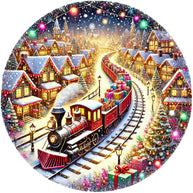 Christmas Villages Fabric Panel 9