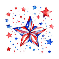 Patriotic Stars Fabric Panel 10