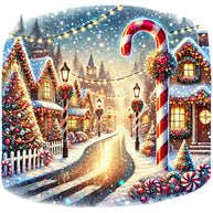 Christmas Villages Fabric Panel 49