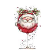 Whimsical Christmas Cocktail Fabric Panel 6