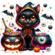 Halloween Wonder Animals Fabric Panel 148