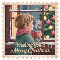 Vintage Christmas Stamps Fabric Panel 20