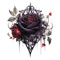 Gothic Floral Fabric Panel 35