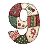 Christmas Patchwork Alphabet Fabric Panel 14
