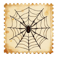 Halloween Postage Stamps Fabric Panel 16