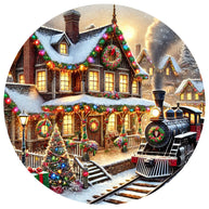 Christmas Villages Fabric Panel 92