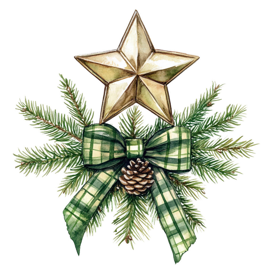 Green Christmas Fabric Panel 3