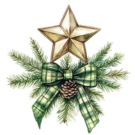 Green Christmas Fabric Panel 3