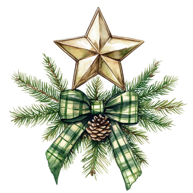 Green Christmas Fabric Panel 3