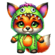 Halloween Wonder Animals Fabric Panel 73