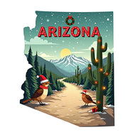 Christmas US States Fabric Panel 48