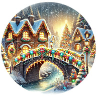 Christmas Villages Fabric Panel 55