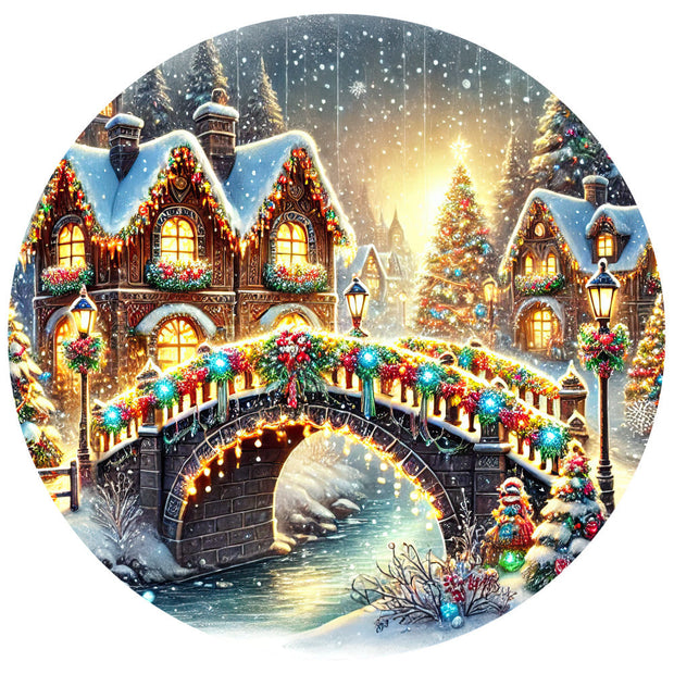 Christmas Villages Fabric Panel 55