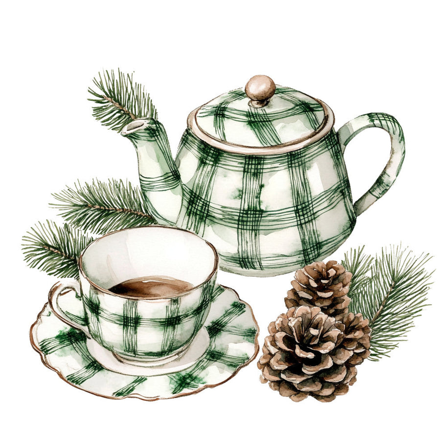 Green Christmas Fabric Panel 22