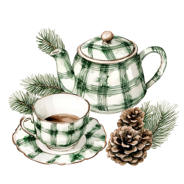 Green Christmas Fabric Panel 22