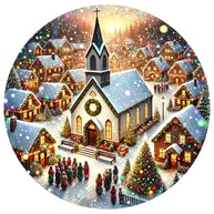 Christmas Villages Fabric Panel 41