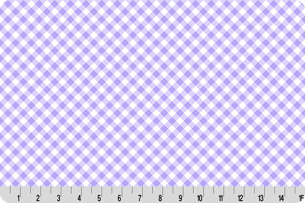 Barely Basics Gingham Quilting Cuddle Bellflower Fabric Per Yard