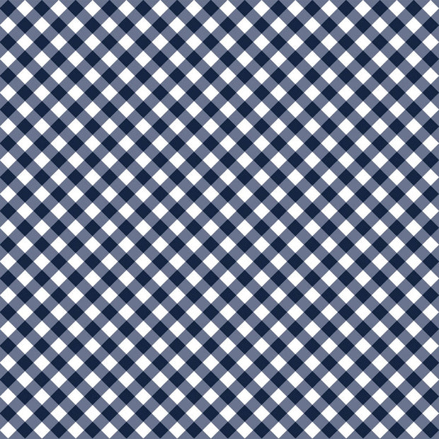 Barely Basics Gingham Quilting Cuddle Navy Fabric Per Yard
