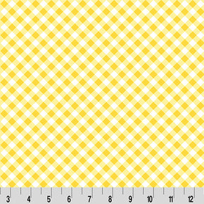 Barely Basics Gingham Quilting Cuddle Sunshine Fabric Per Yard