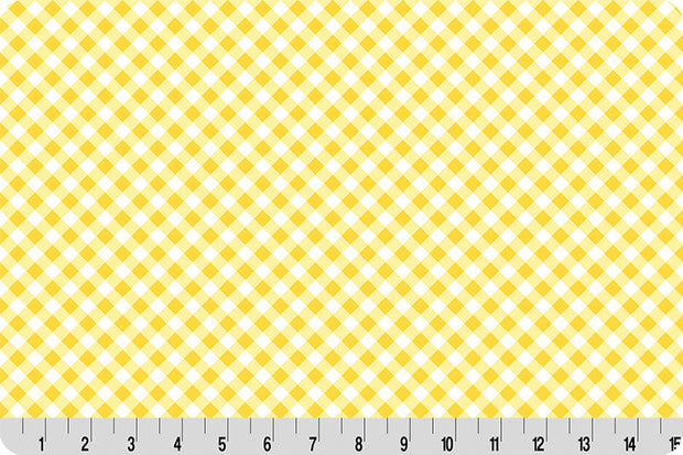 Barely Basics Gingham Quilting Cuddle Sunshine Fabric Per Yard
