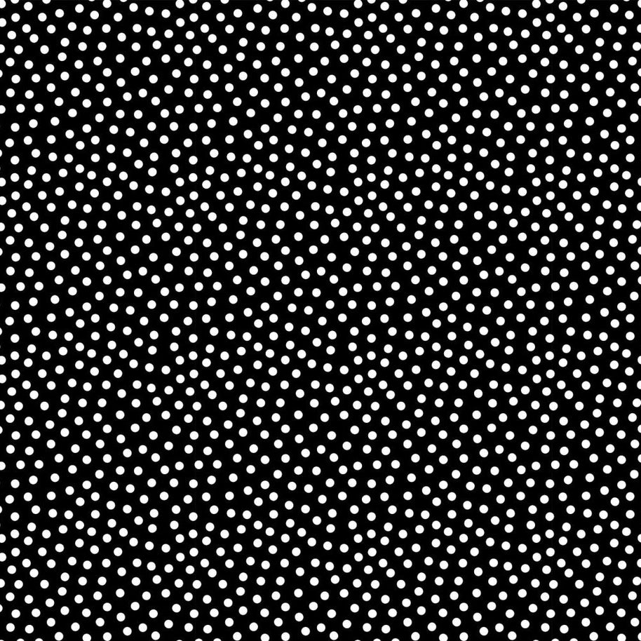Barely Basics Lots a Dots Quilting Cuddle Black Fabric Per Yard